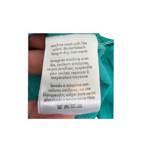 WeWoreWhat Cold Shoulder Long Sleeve Top XS Teal Green NWT - Picture 6 of 6